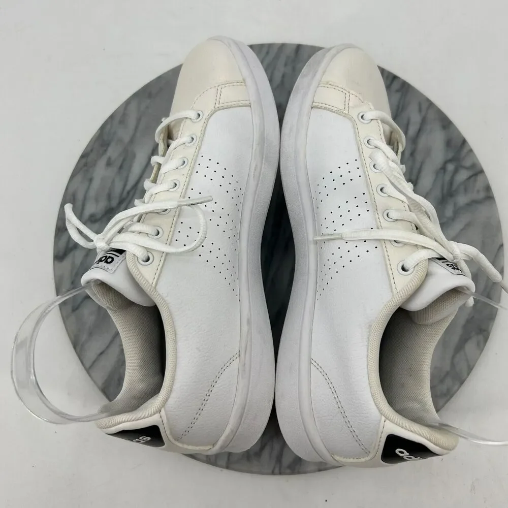 Adidas Cloudfoam Advantage Sneakers Womens 9.5 White Casual Shoes Low Top AW4323
